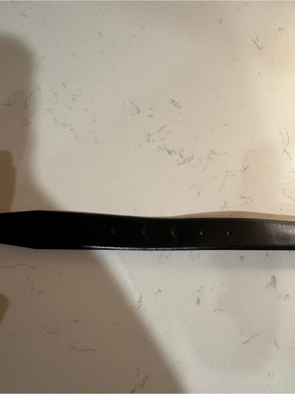 Classic Black Leather Belt with Silver Buckle - Unbranded